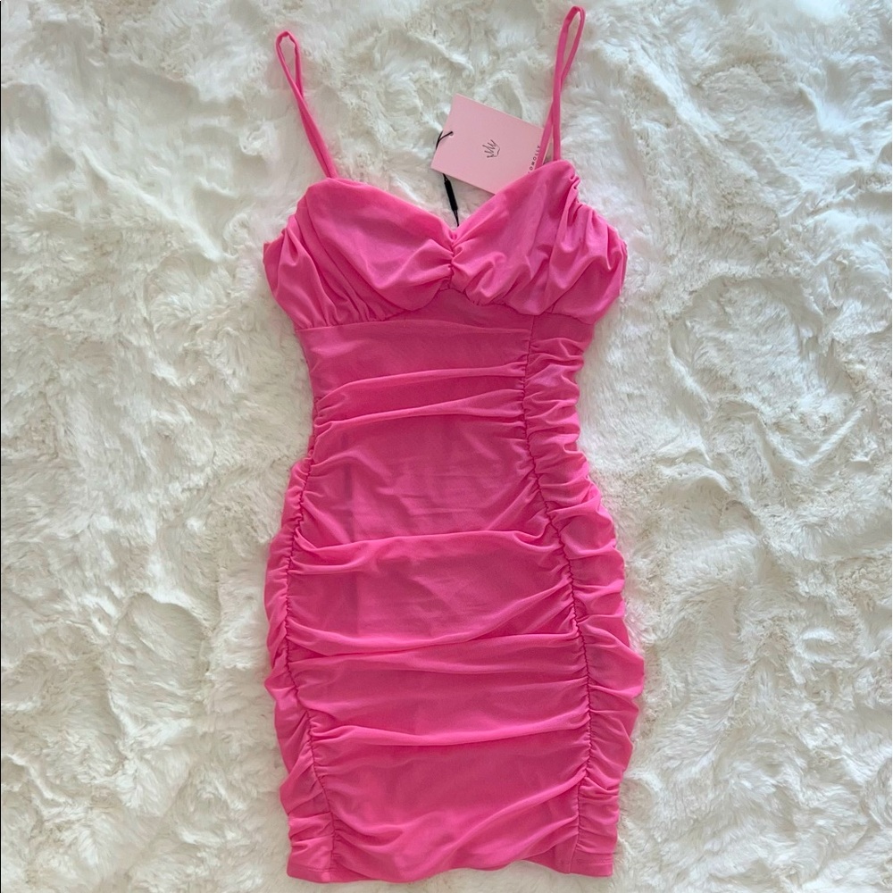 Hello Molly Pink Bodycon Mini Dress